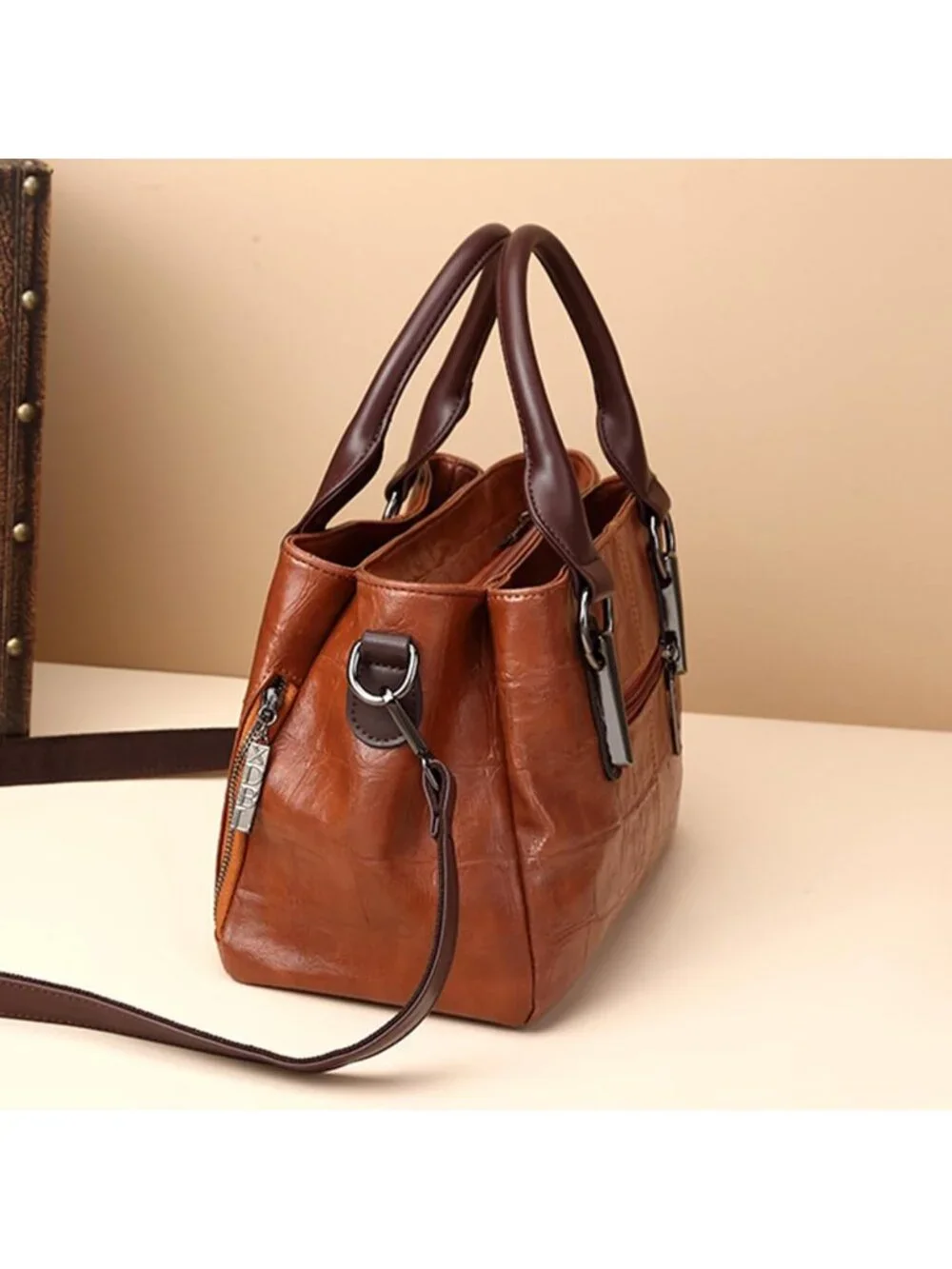 Vegan Leather Tote & Satchel Bags for Women | Stylish Travel Purse with